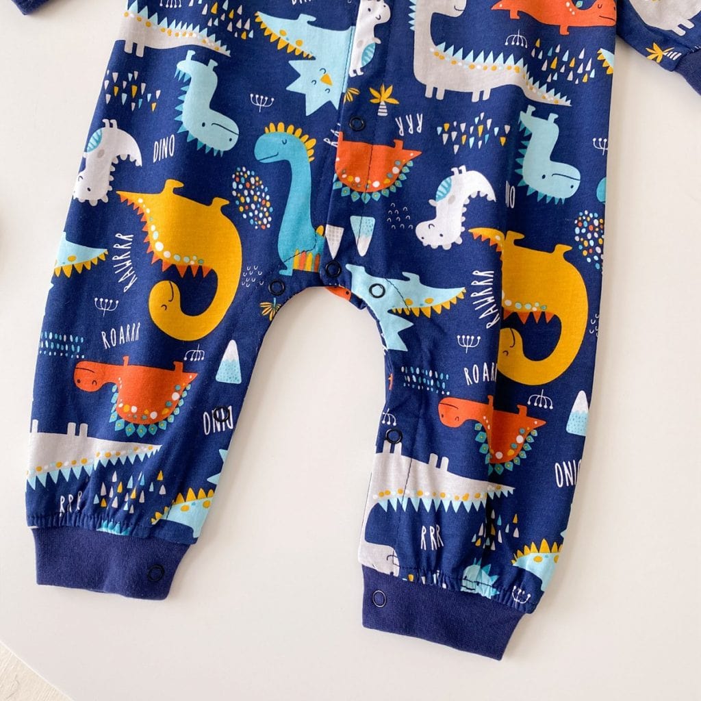 Little Wonders Children's Wear Jumpsuits Dinosaur Print Baby Jumpsuit