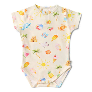Snuggle Hunny Jumpsuits Beach Fun Organic Bodysuit