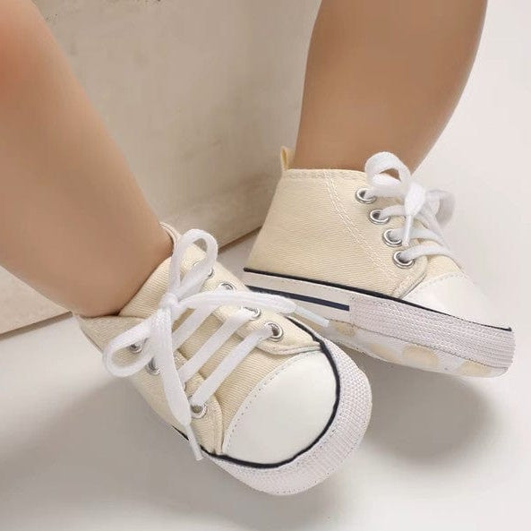 LITTLE WONDERS CHILDREN'S WEAR Shoes Canvas Baby Sneakers - Cream Colour