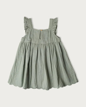 BABU Dresses Muslin Charlotte Dress Sleeveless - Matcha