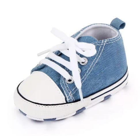 Little Wonders Children's Wear Shoes Lace Up Baby Canvas Sneakers - Denim