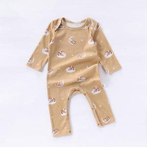 Little Wonders Children's Wear Jumpsuits Baby Elephant Cotton Jumpsuit & Matching Bib