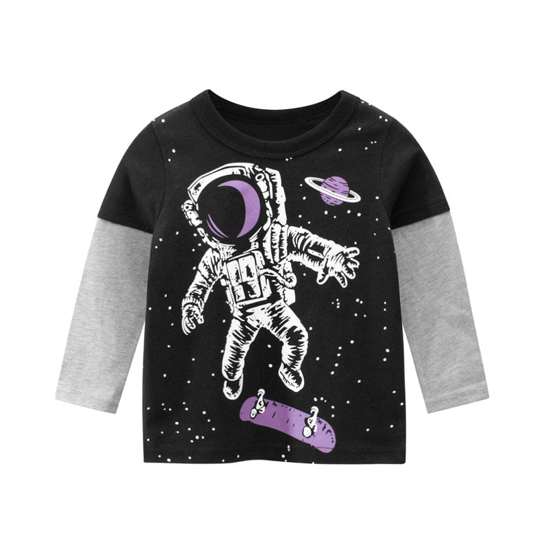 Little Wonders Children's Wear Tees Out in Space Astronaut Long Sleeve Tee