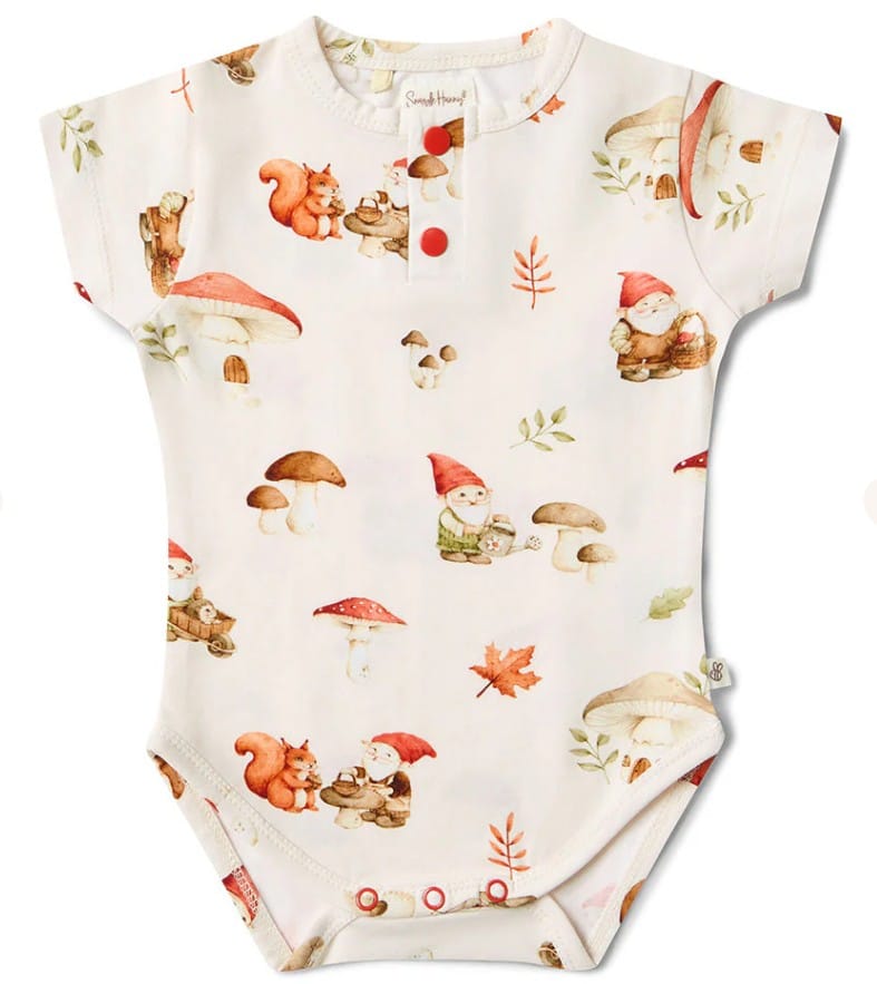 Snuggle Hunny Jumpsuits Gnomes Short Sleeve Organic Bodysuit