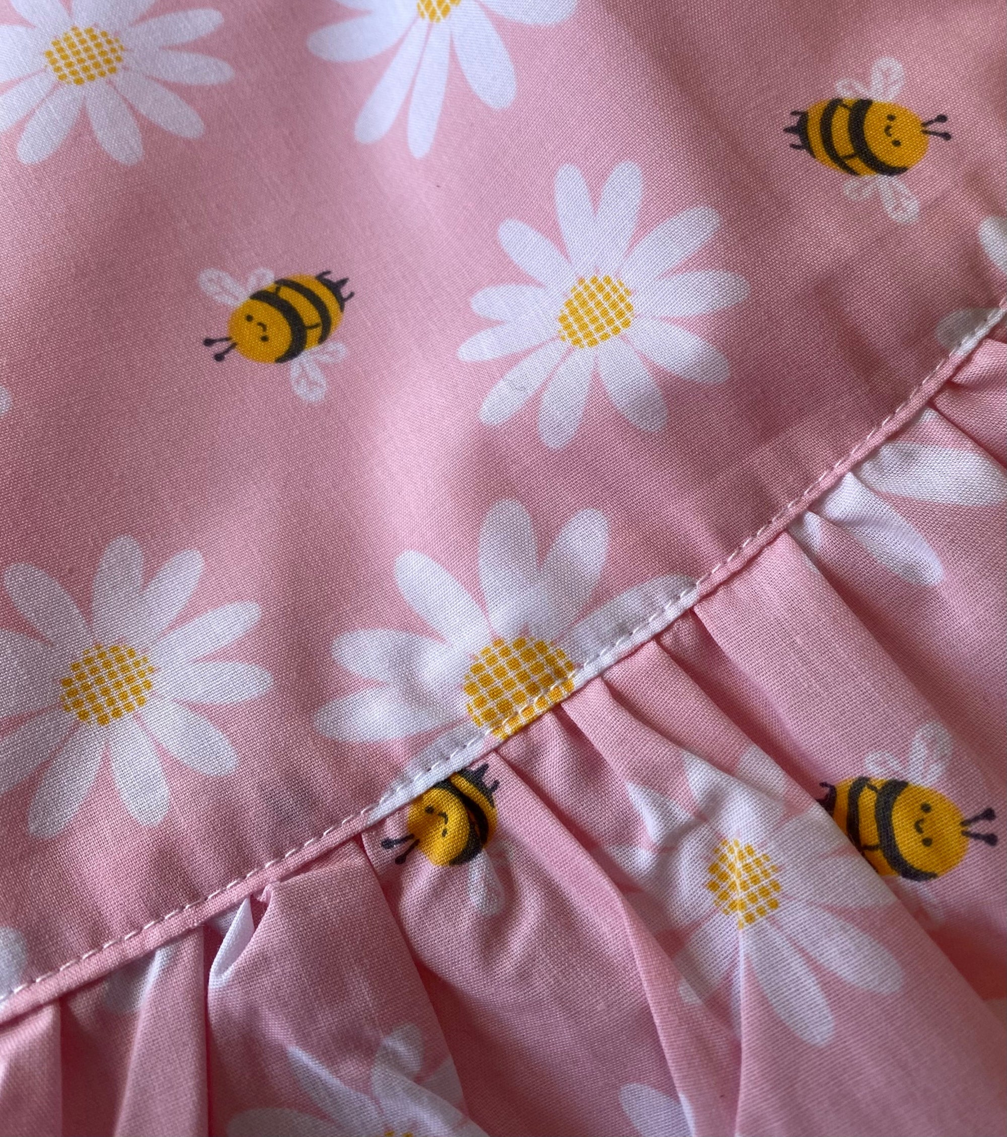 Pink Buzzy Bee & Daisy Dress