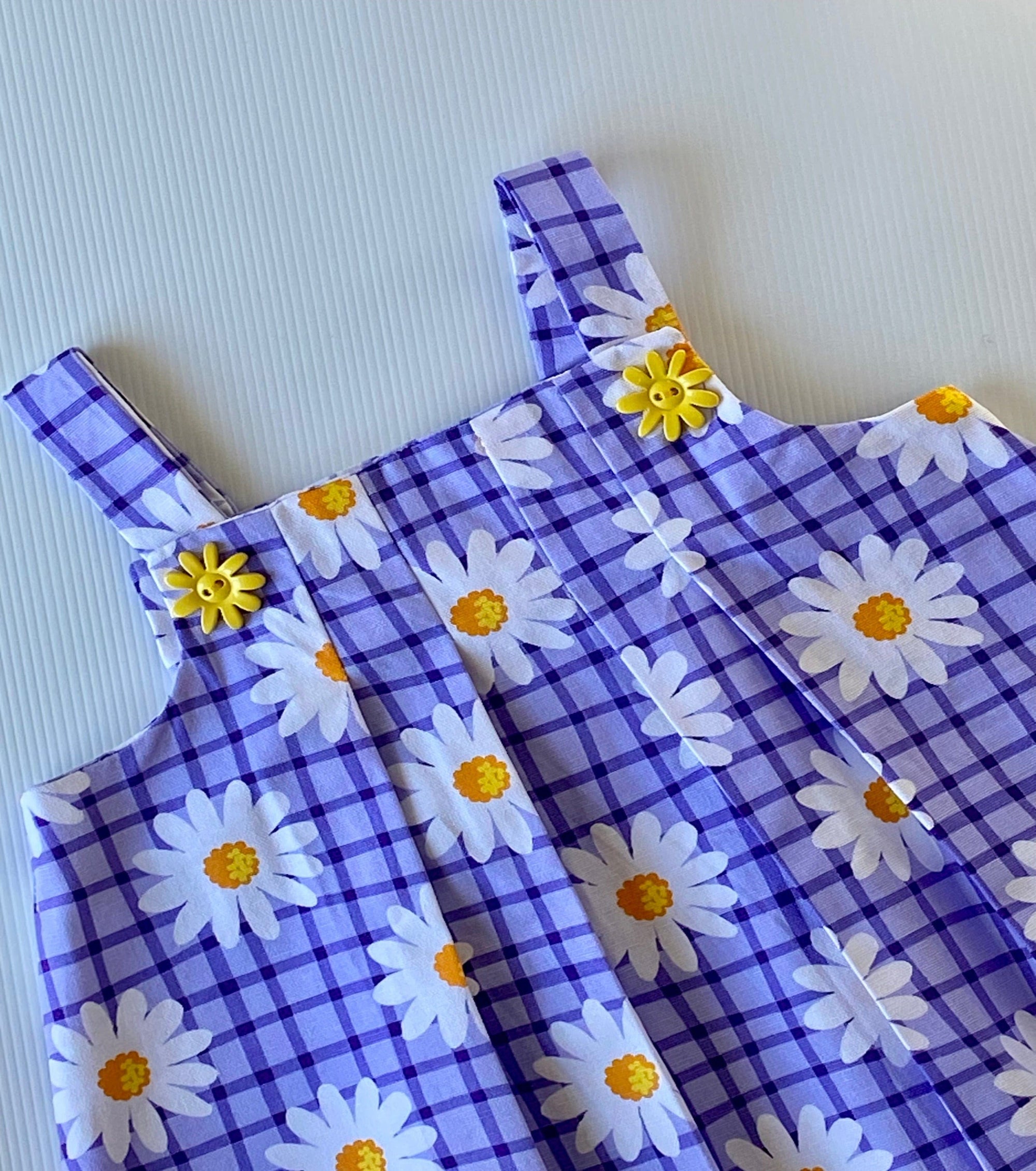 Daisy A Day Dress in Purple & Check