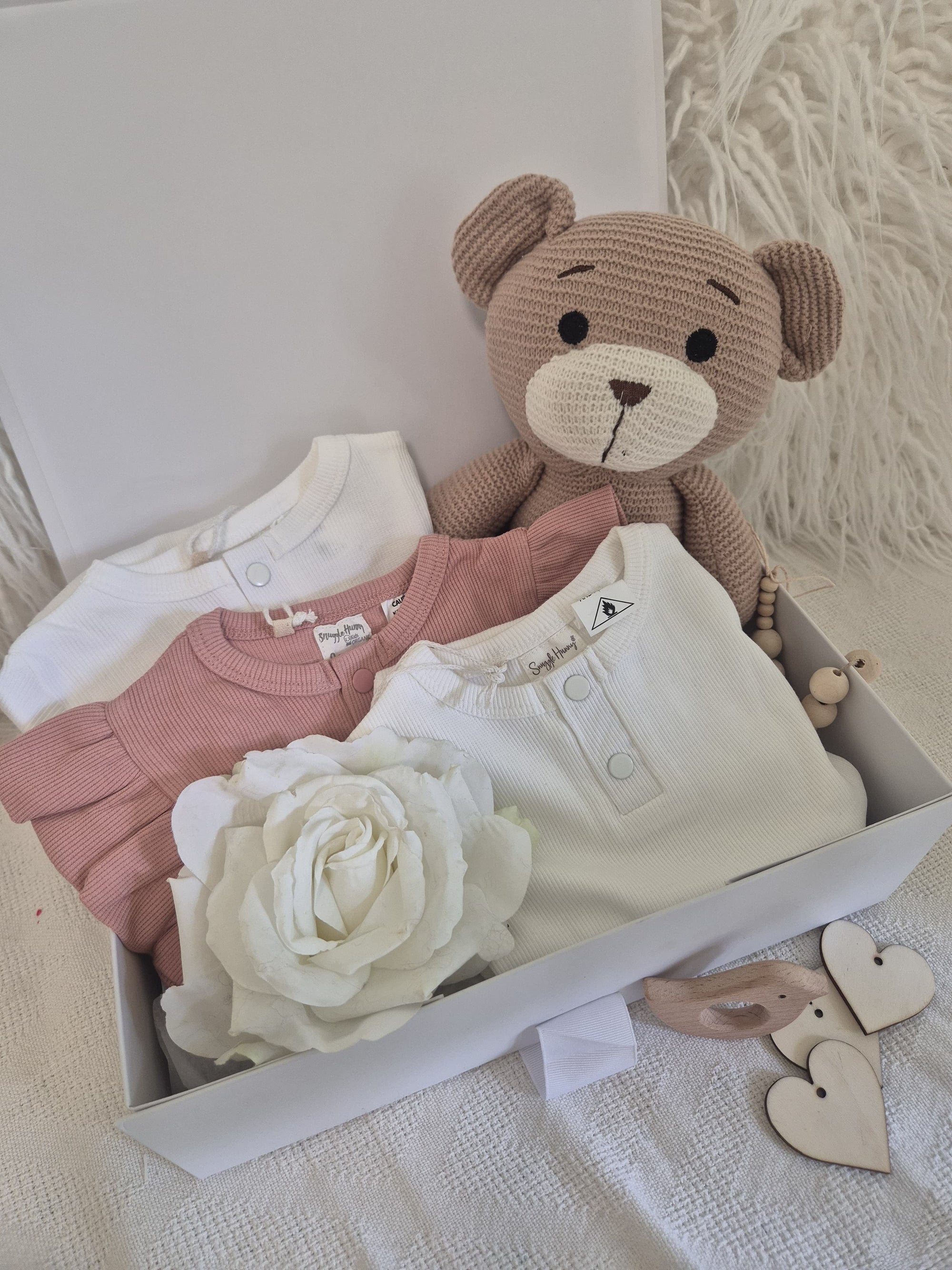 Snuggle Hunny Jumpsuits Rose Short Sleeve Organic Body Suit