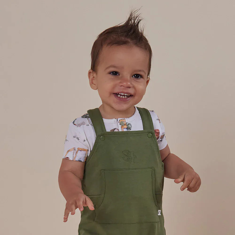 Snuggle Hunny Jumpsuits Olive Green - Overalls