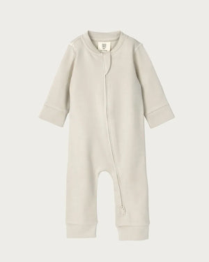 BABU Jumpsuits Footless Onesie Zipped - Oat