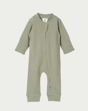 BABU Jumpsuits Footless Onesie Zipped - Sage