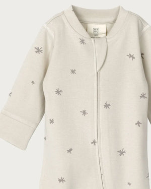 BABU Jumpsuits Footless Onesie Zipped - Walnut Star