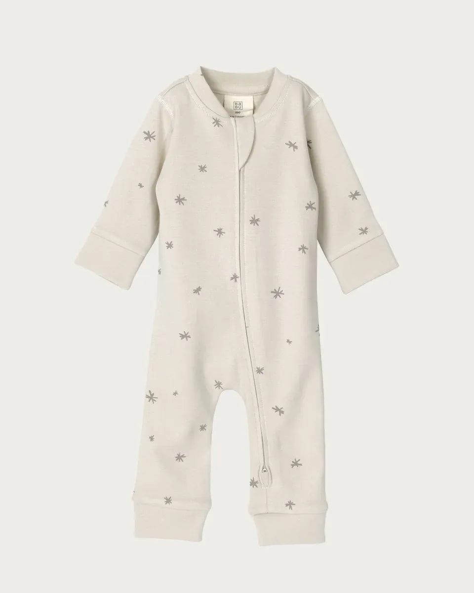 BABU Jumpsuits Footless Onesie Zipped - Walnut Star