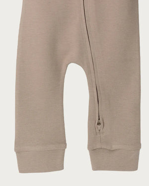 BABU Jumpsuits Footless Onesie Zipped - Walnut