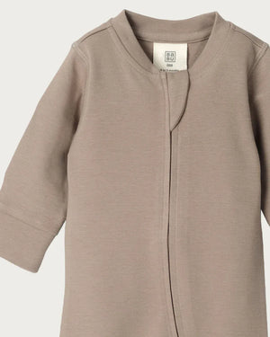 BABU Jumpsuits Footless Onesie Zipped - Walnut