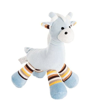 Little Wonders Children's Wear Accessories Pastel Blue with Brown Stripes Giraffe Rattle Plush Toy in 5 colour combinations