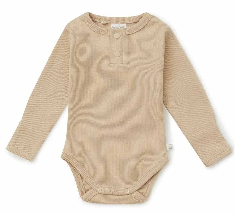 Snuggle Hunny Jumpsuits Pebble Long Sleeve Organic Body Suit