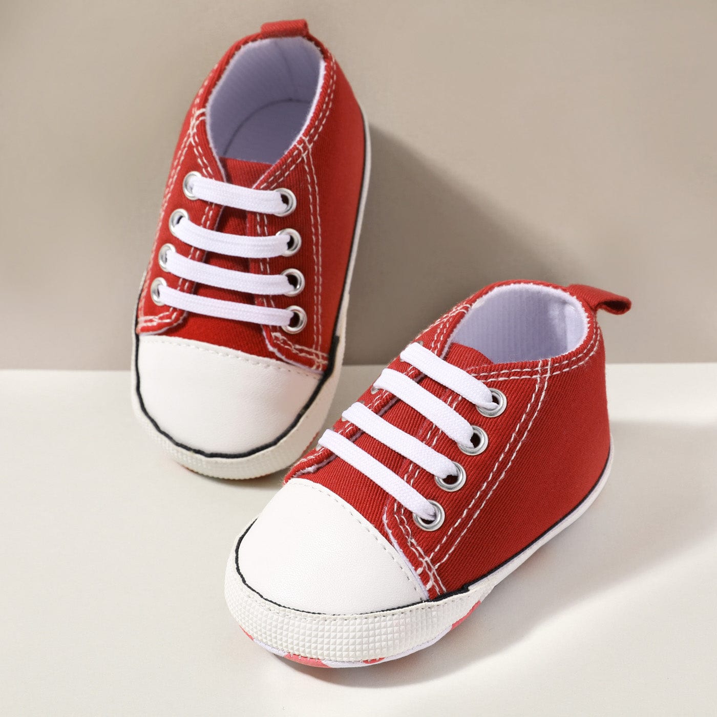 LITTLE WONDERS CHILDREN'S WEAR Shoes Lace Up Prewalker Shoes - Red