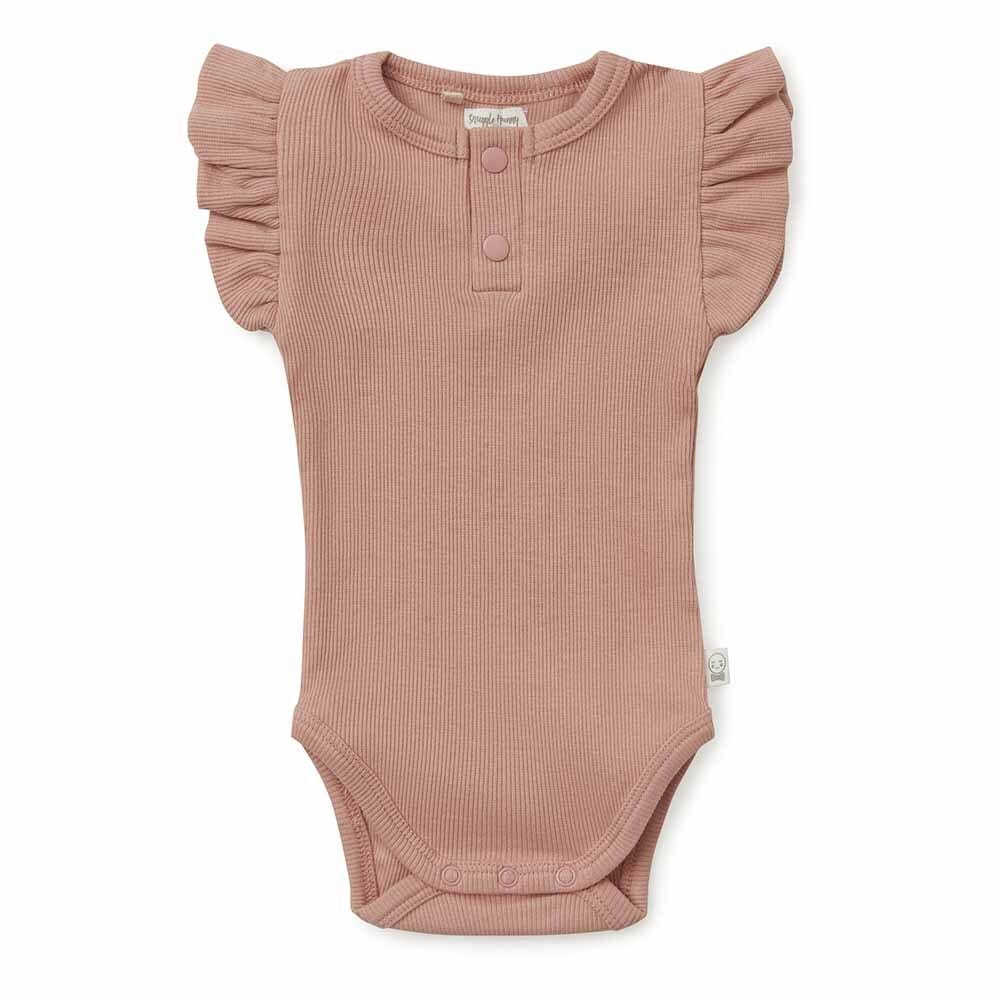 Snuggle Hunny Jumpsuits Rose Short Sleeve Organic Body Suit