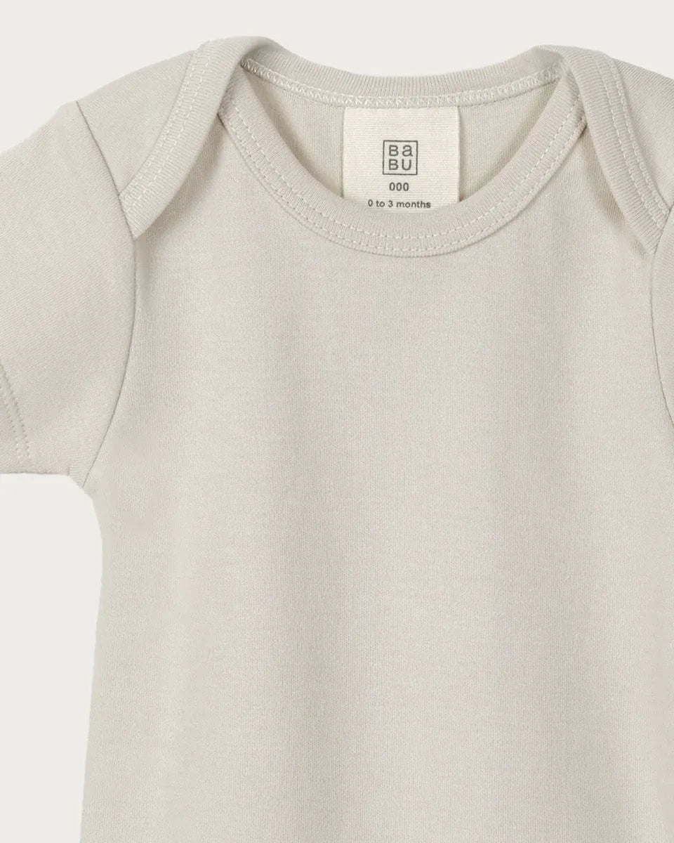 BABU Jumpsuits Short Sleeve Body Suit - Oat