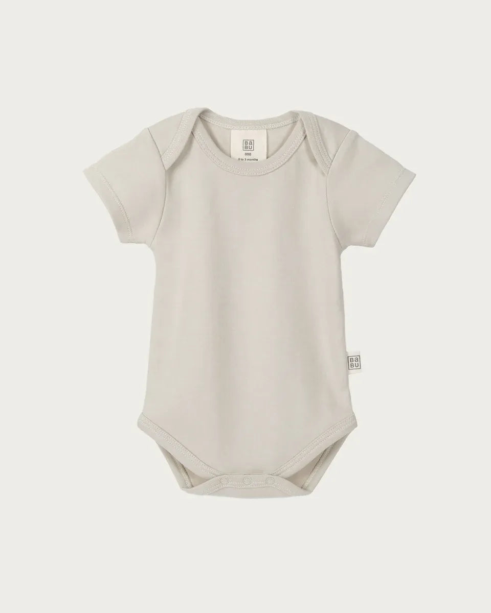 BABU Jumpsuits Short Sleeve Body Suit - Oat