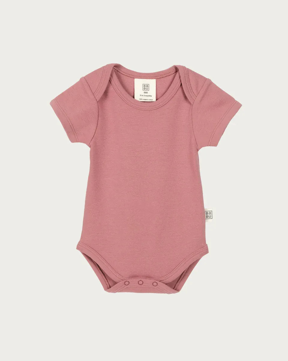 BABU Jumpsuits Short Sleeve Body Suit - Rose