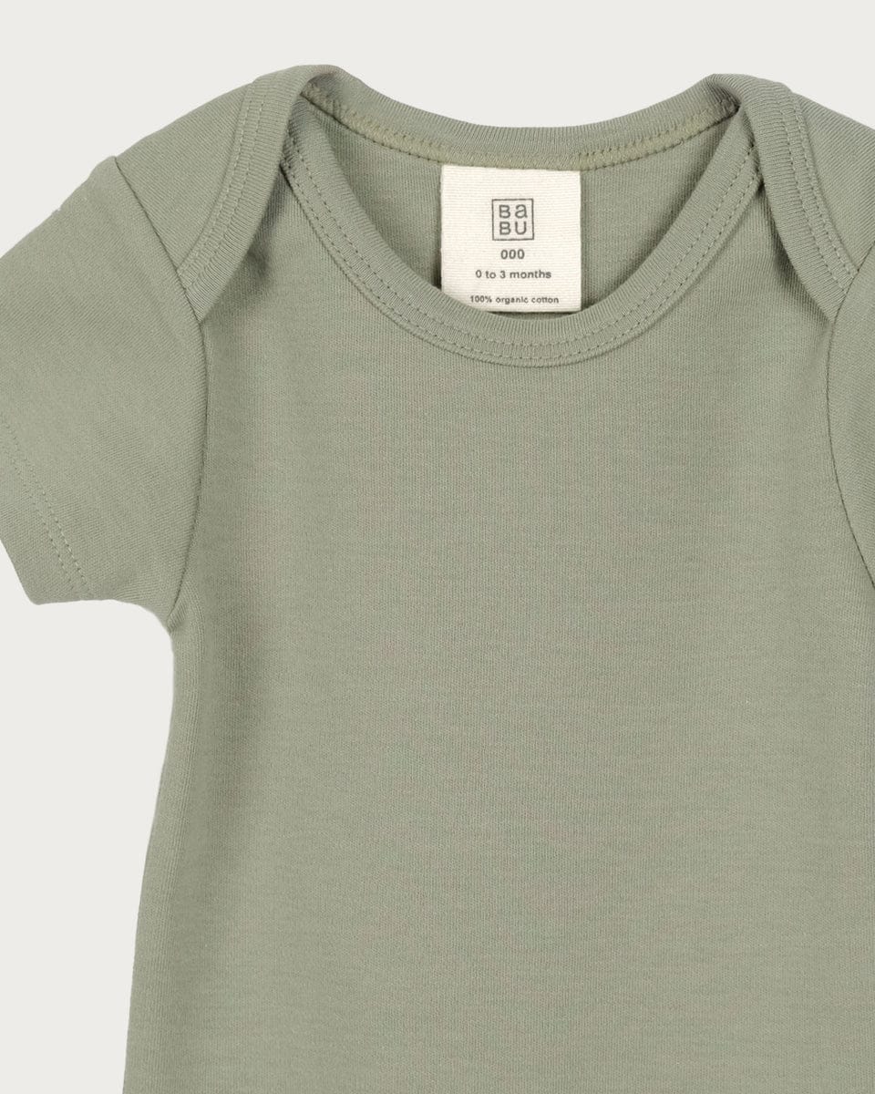 BABU Jumpsuits Short Sleeve Body Suit - Sage