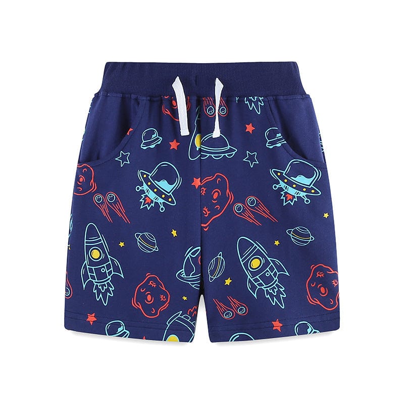 Little Wonders Children's Wear Shorts & Tops Out of Space .. Galaxy Shorts