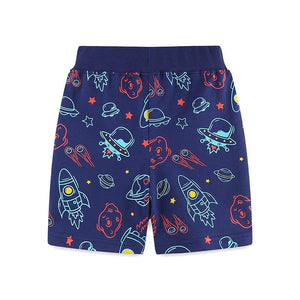 Little Wonders Children's Wear Shorts & Tops Out of Space .. Galaxy Shorts
