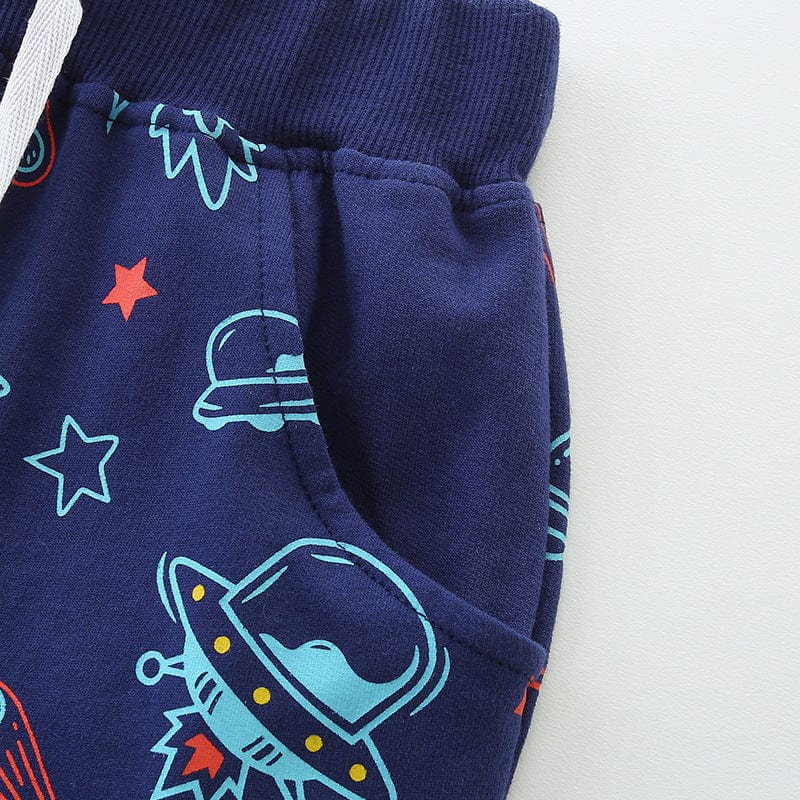 Little Wonders Children's Wear Shorts & Tops Out of Space .. Galaxy Shorts