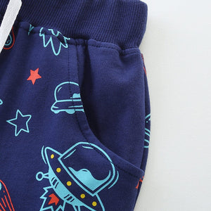 Little Wonders Children's Wear Shorts & Tops Out of Space .. Galaxy Shorts