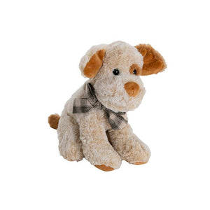 Little Wonders Children's Wear Accessories Beige Soft Toy Puppy with Checked Bow