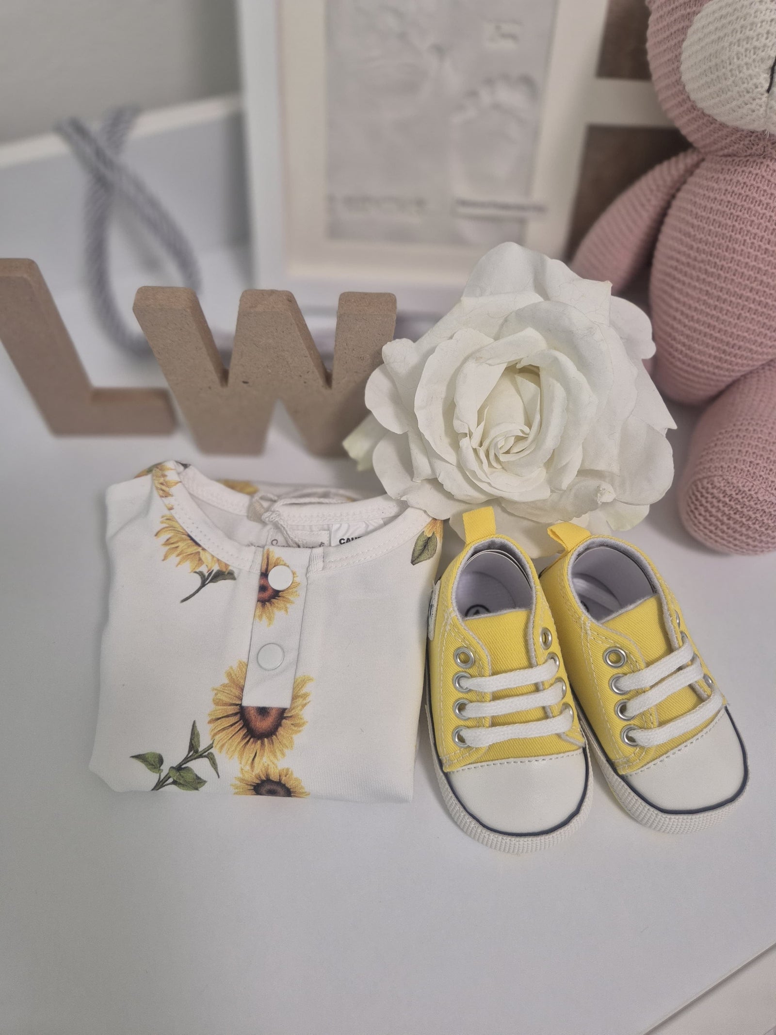LITTLE WONDERS CHILDREN'S WEAR Shoes Lace Up Baby Canvas Sneakers - Sunny Yellow