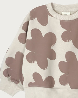 Little Wonders Children's Wear Sweaters Sweatshirt - Mocha Floral
