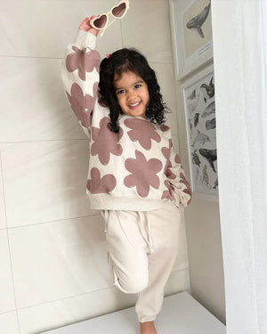 Little Wonders Children's Wear Sweaters Sweatshirt - Mocha Floral