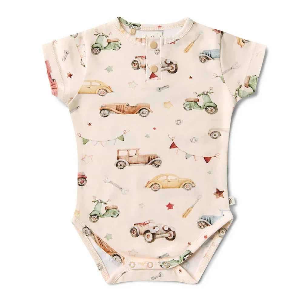 Snuggle Hunny Jumpsuits Vintage Cars Organic Bodysuit