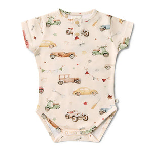 Snuggle Hunny Jumpsuits Vintage Cars Organic Bodysuit