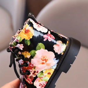 Floral Boots (Black)