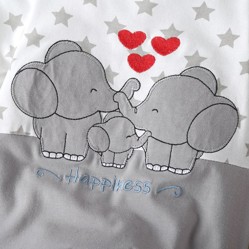 Elephant Happy Family Baby Jumpsuit