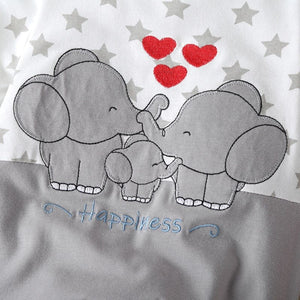 Little Wonders Children's Wear Jumpsuits Elephant Happy Family Baby Jumpsuit