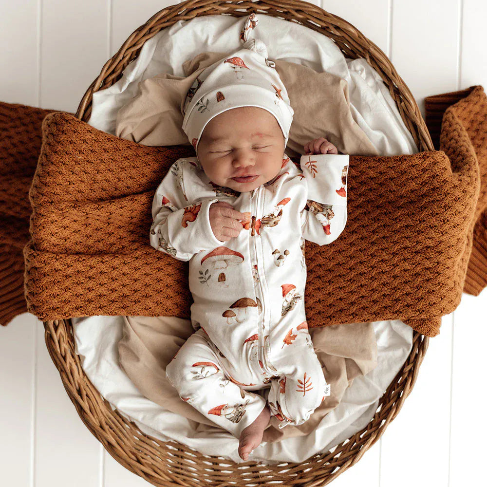 Snuggle Hunny Jumpsuits Gnomes Long Sleeve Organic Bodysuit with Zip