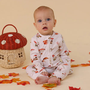 Snuggle Hunny Jumpsuits Gnomes Long Sleeve Organic Bodysuit with Zip