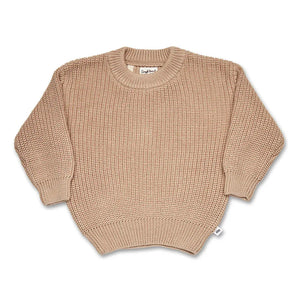 Snuggle Hunny Sweaters 100% Organic Knitted Cotton Sweater - Hazelnut