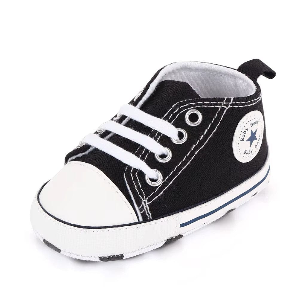 LITTLE WONDERS CHILDREN'S WEAR Shoes Lace Up Baby Canvas Sneakers - Navy