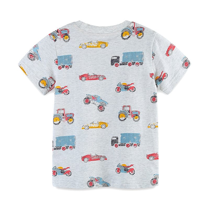 Little Wonders Children's Wear Tees Broom Cars, Trucks, & Tractors Go!