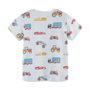 Little Wonders Children's Wear Tees Broom Cars, Trucks, & Tractors Go!