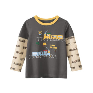 Little Wonders Children's Wear Tees Train Adventure Long Sleeve Tee