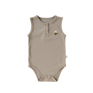 LITTLE WONDERS CHILDREN'S WEAR Jumpsuits Singlet Style Sleevless Onsie - Sky Blue, Taupe or Cream