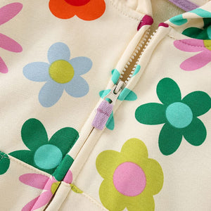 LITTLE WONDERS CHILDREN'S WEAR Jackets Flower Power Zipped Hoodie