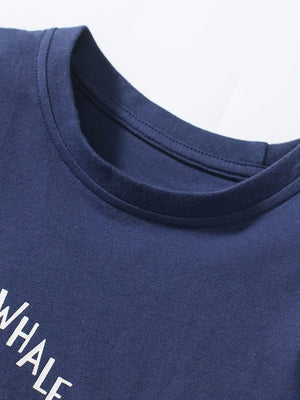 Little Wonders Children's Wear Shorts & Tops Whale Tee & Navy Blue Shorts - ON ORDER