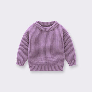 Little Wonders Children's Wear Sweaters Lilac Knitted Sweater 100% Cotton